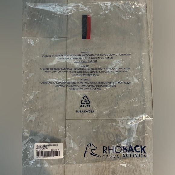 NWT Rhoback Men’s Hesi Performance Hoodie - The Capitol - Stateside Dot & Navy L - Picture 11 of 11